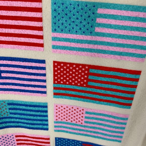 Wildfox Couture S Pop Americana Flag Print Beach Jumper Sweatshirt Retro Graphic - Picture 8 of 11